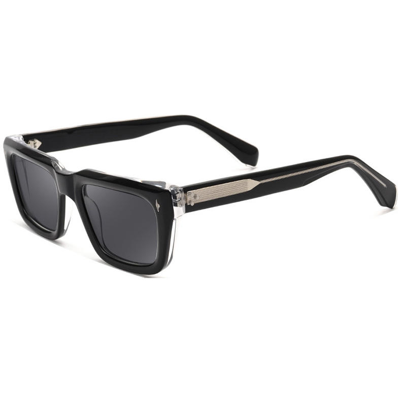 Men's Square acetate sunglasses