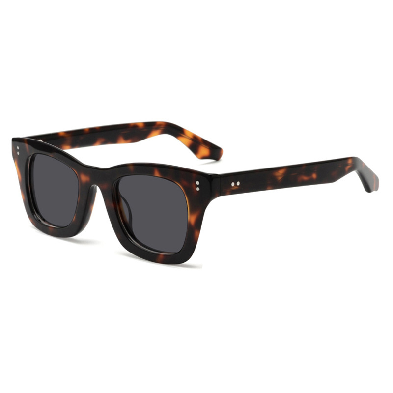 Retro styles crystal tea vintage style acetate sunglasses 