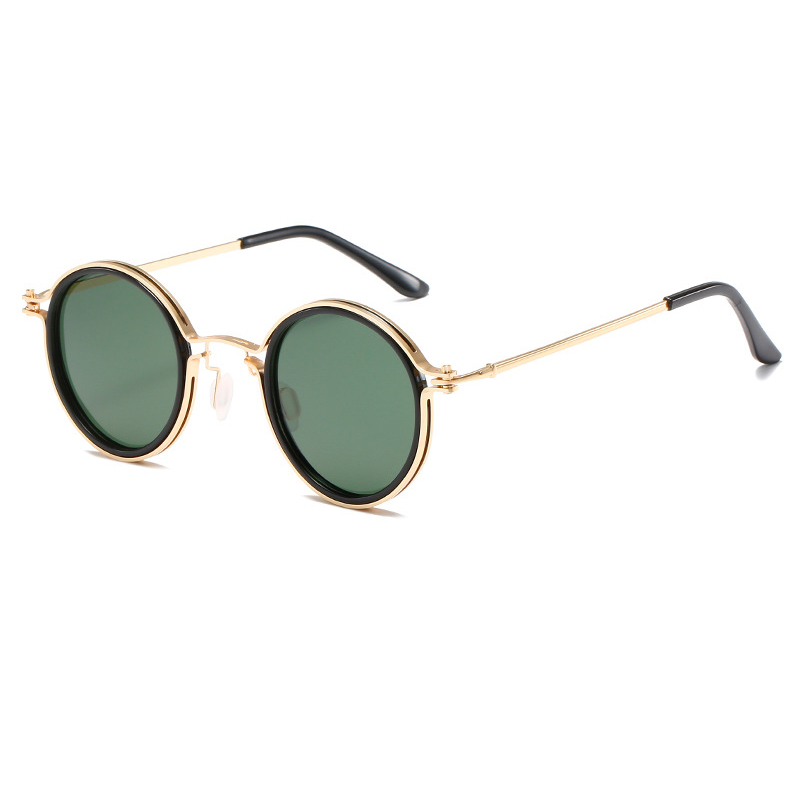 polarized round metal sunglasses