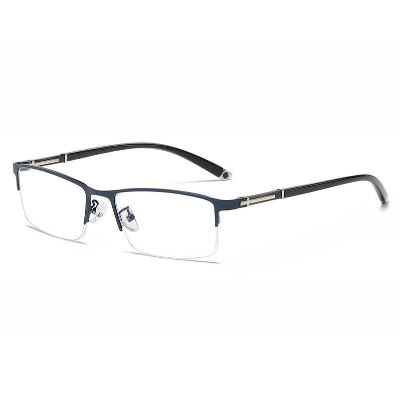 Small square stainless steel eyeglasses frames