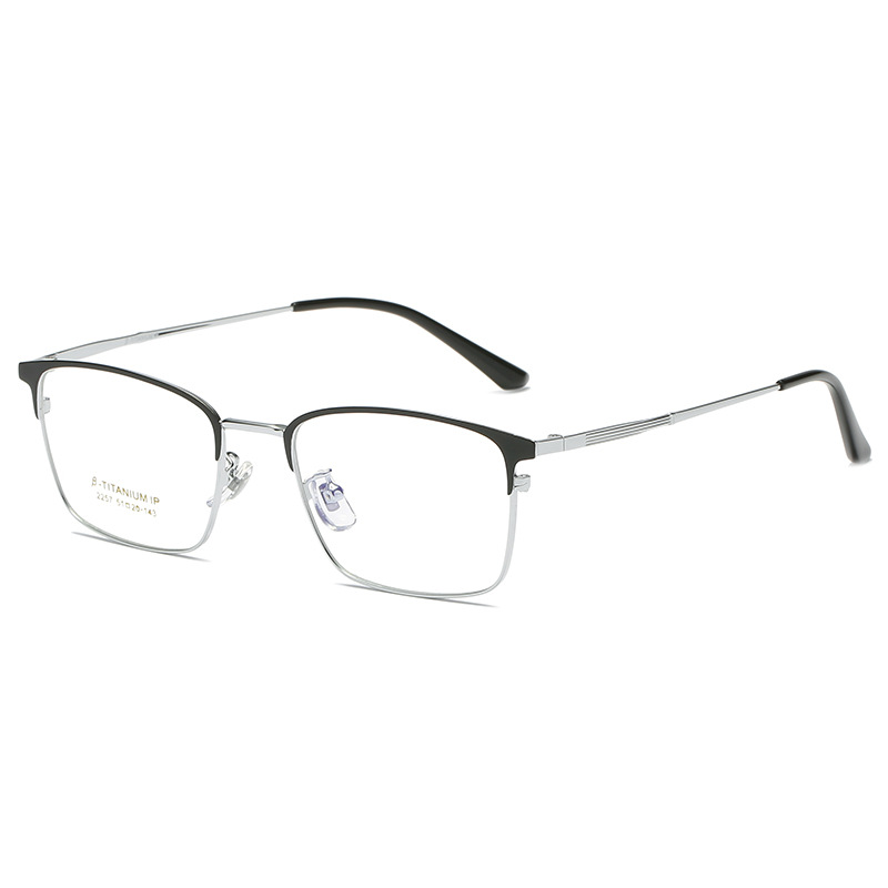 β titanium metal optial eye glass frames in sliver