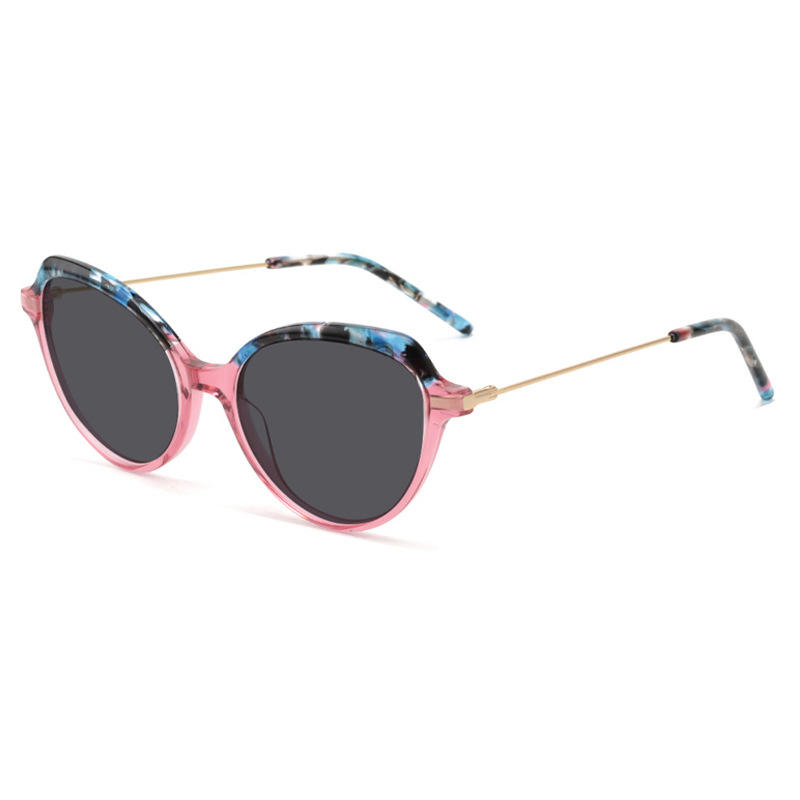 Premium lady's Trendy Acetate Sunglasses with metal temple