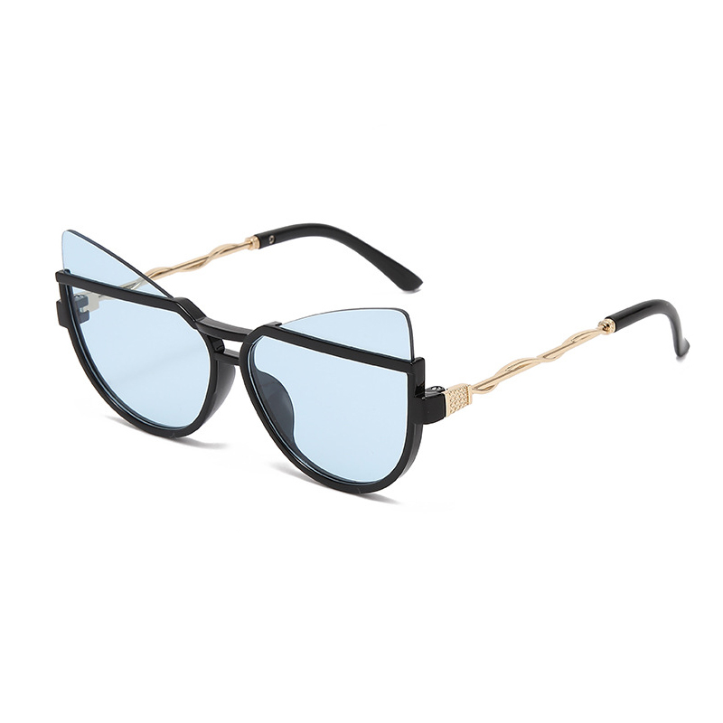 Big cat eye sunglasses metal frame for children