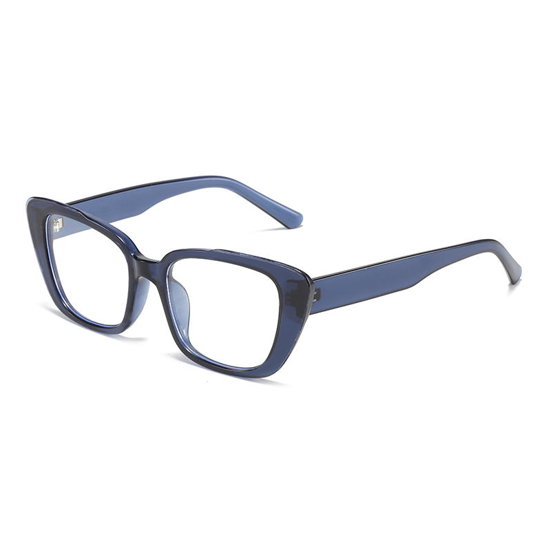 Transparent blue unique design tr eyeglasses 