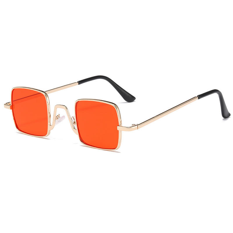 Small Sunglasses Vintage Metallic Frame with red lens for children