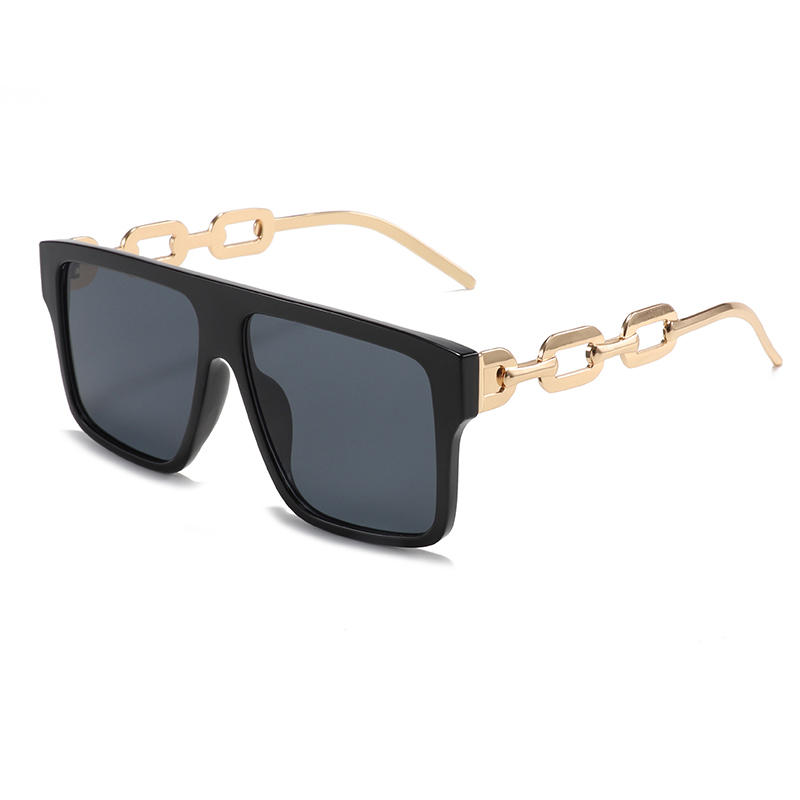 Oversized metal sunglasses for women 