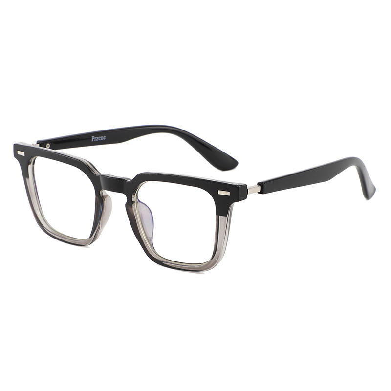 retro square eyeglasses tr frame