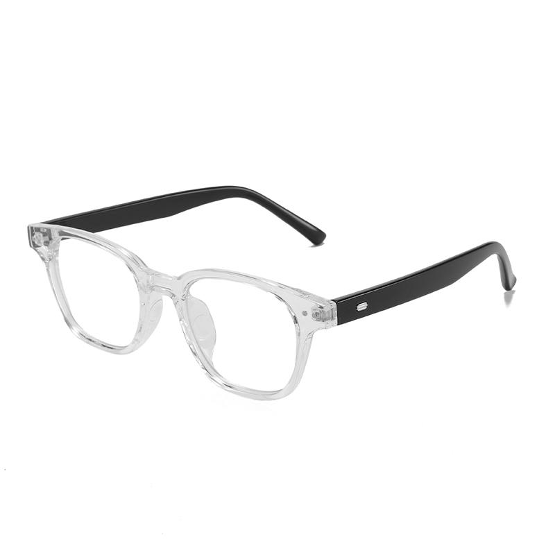 Transparent frame for eyecare glasses