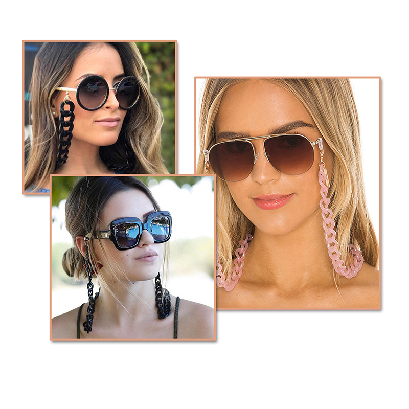 Elegant acrylic eyeglasses chain