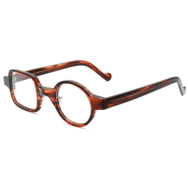Brown color small size acetate eye glasses