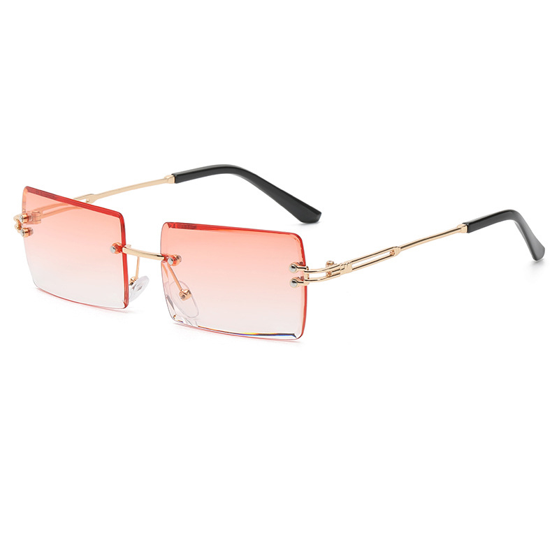 rimless metal sunglasses women