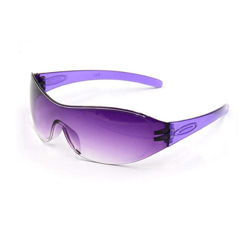 Purple lens plastic safety eyewear