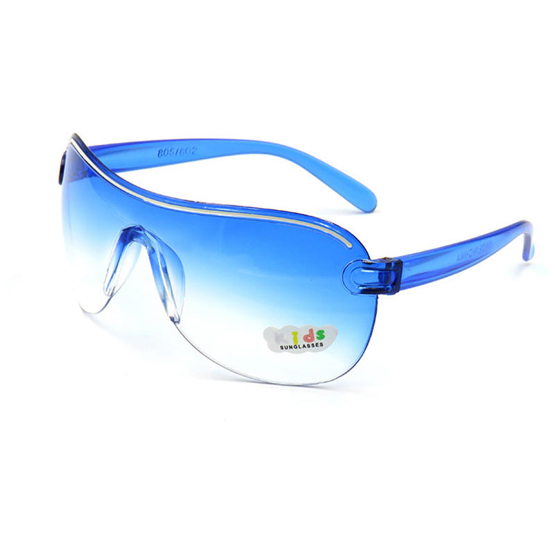 Oversize blue lens outdoor sunglasses