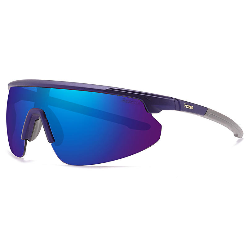 One piece lens sports sunglasses for men