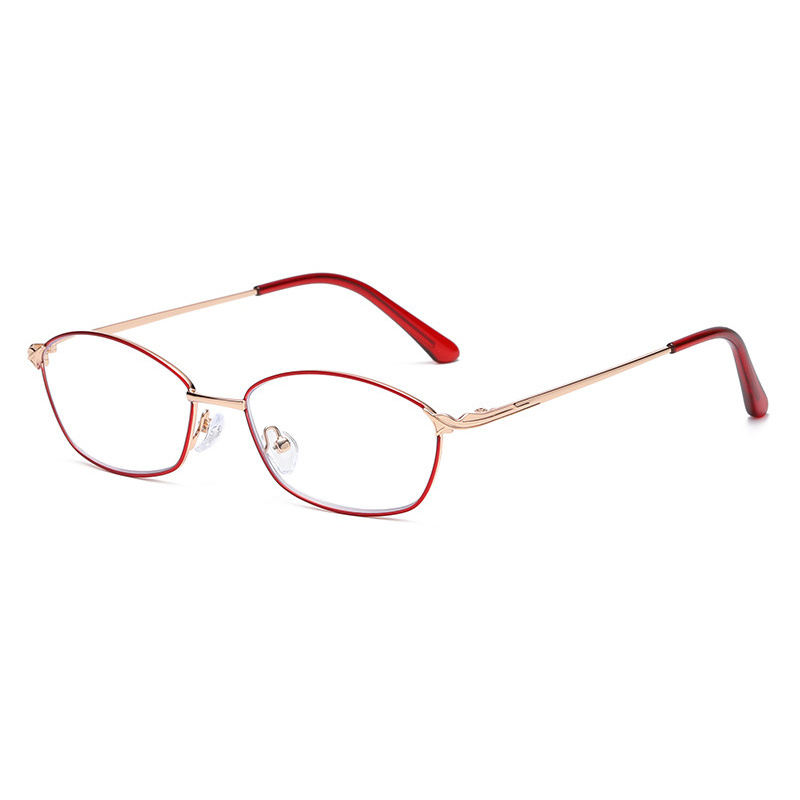 oval-shaped metal frame read eyeglasses