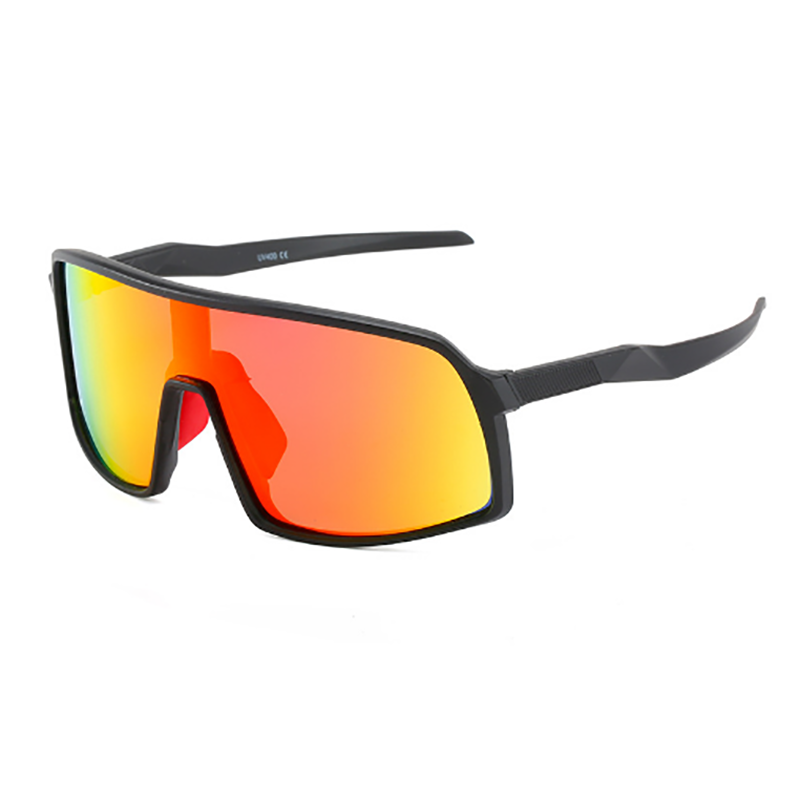 One Piece Mirror Polarized Lens sport cycling glasses