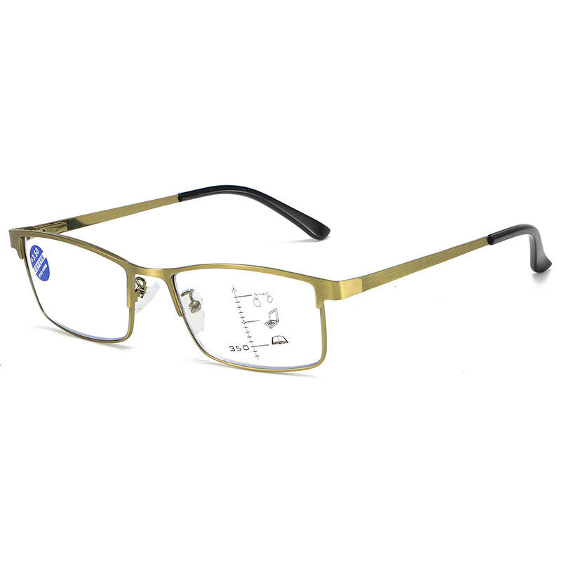 stainless steel reading glasses golden frame