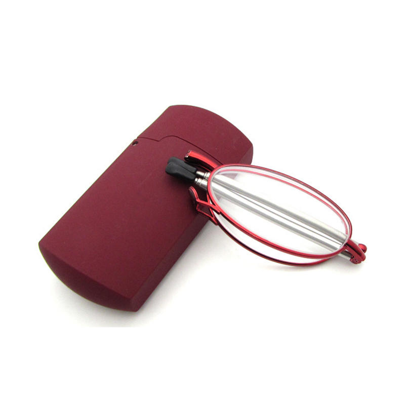 Portable mini foldable reader eyeglasses