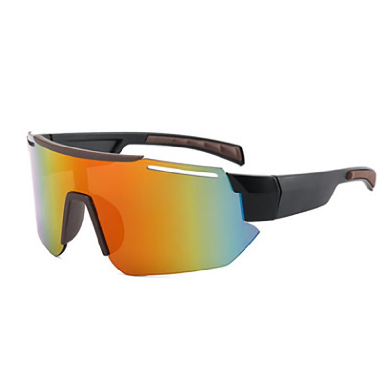 big frame REAL COATING LENSES riding glasses with soft rubber nose pad