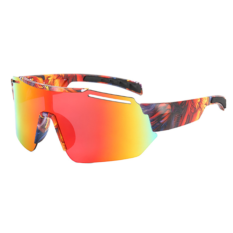 Rimless sport Shield Style Frame One Piece Sun Glasses