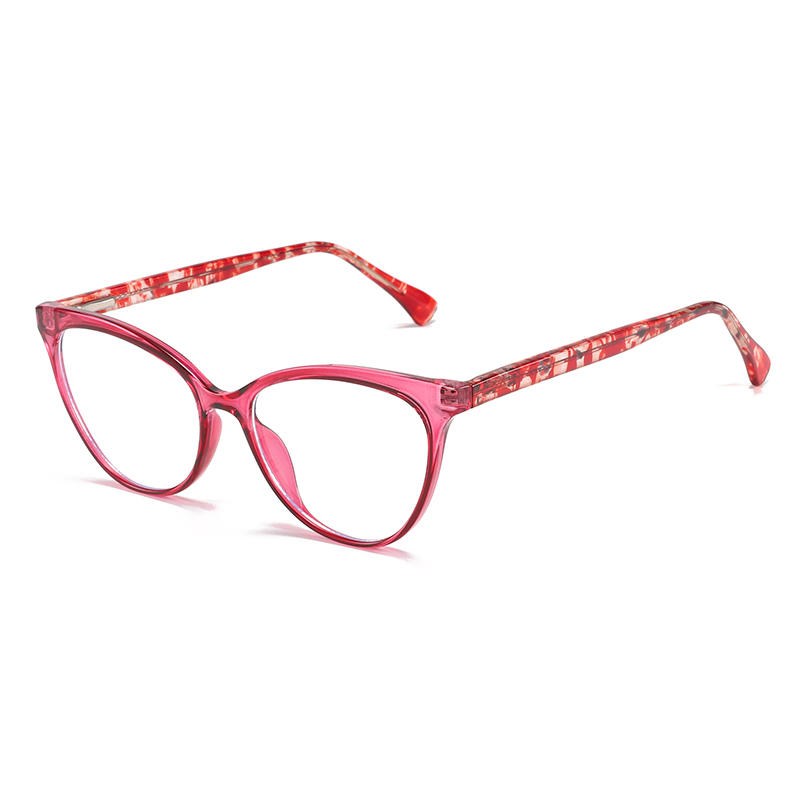 Big cat eye readers glasses in red frame