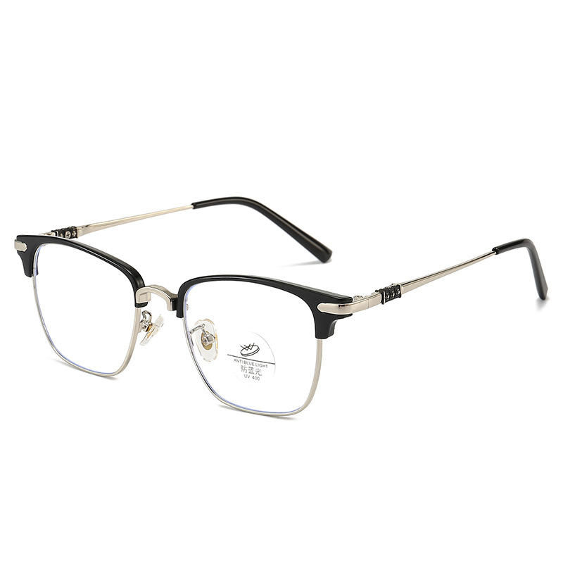 Trend metal reader glasses with sliver frame
