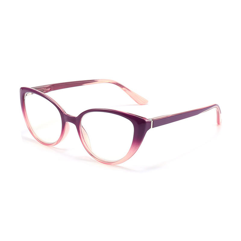 ladies Cat's eye reading glasses plastic with Gradient purple