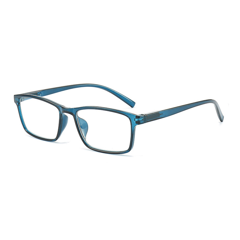 Transparent blue frames with spring hinge