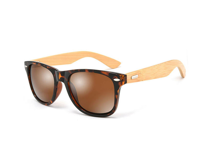 Custom Logo Fashion Luxury Bamboo Wood Sunglasses for Men Women Blinds Sun Shades CE