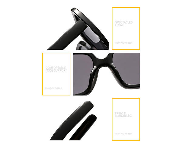 2022 New  model big square frame  sun glasses women Sunglasses