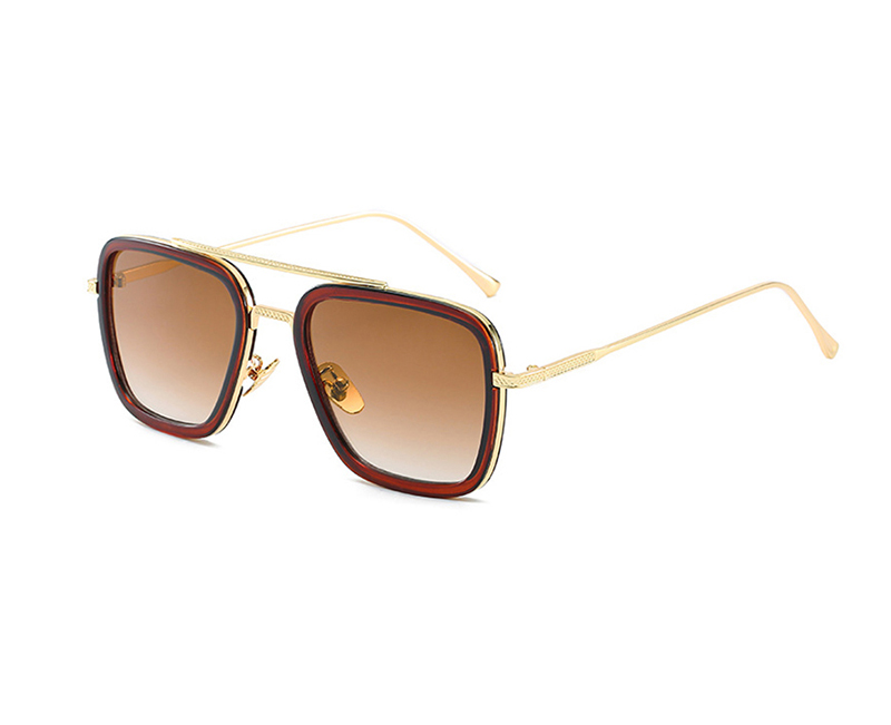 2022 New metal  sun glasses square men sun glasses