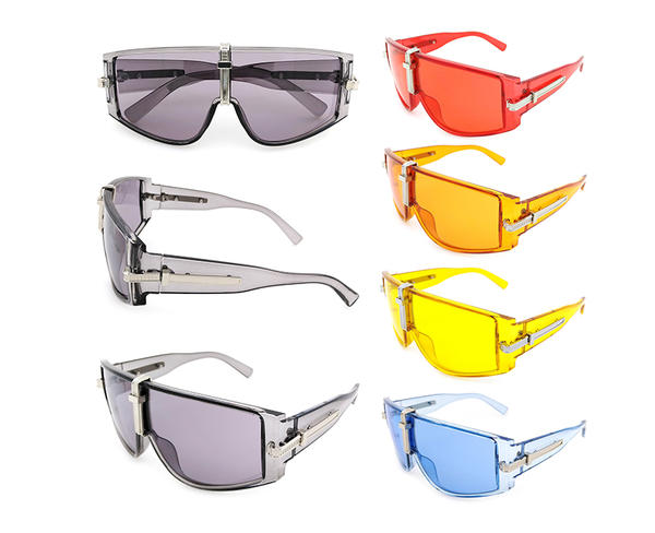 2022 Newest customized One-piece lens Frame Trendy Sun Frame Unisex Fashion Sunglasses
