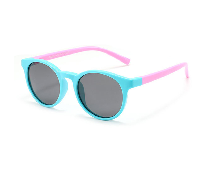 2022 new arrival custom logo round fashion flexible children trendy kids cat.3 UV400 polarized wholesale girls sunglasses