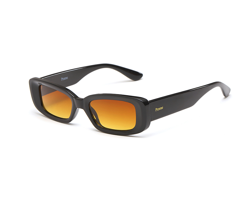 2022 US popular selling Small Frame Rectangle gradient tea color lens Sunglasses