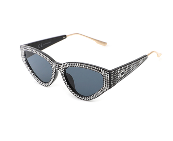New style retro small frame metal tample fashionable personality avant-garde exaggerated sunglasses with diamonds