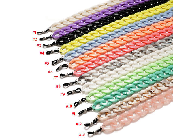 Anti-lost Acrylic Fashion Chain Strap Multicolor Chunky Tortoise Sunglass Chains
