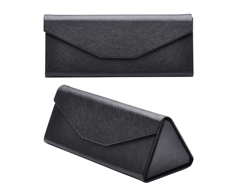 Wholesale Custom Logo Folding glasses Case Accessories Custom printing logo PU protective sunglasses case