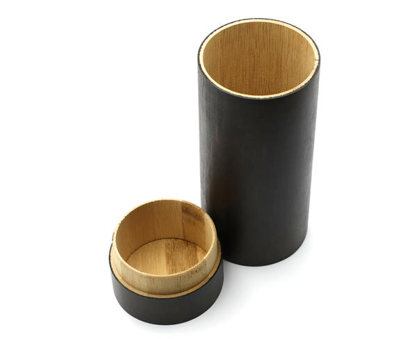 2022 new arrival fashional case with custom logo round bamboo material cylinder sunglasses box