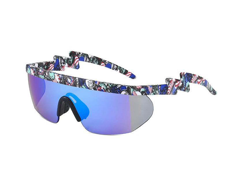 2022 design colorful Irregular Large Frame Sunglasses