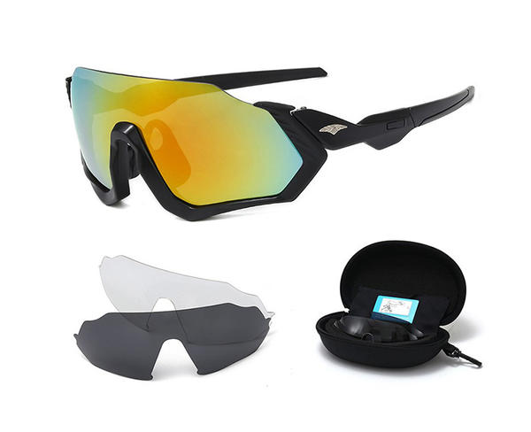 Polarized cycling glasses suit with interchangeable lenses sports sunglasses